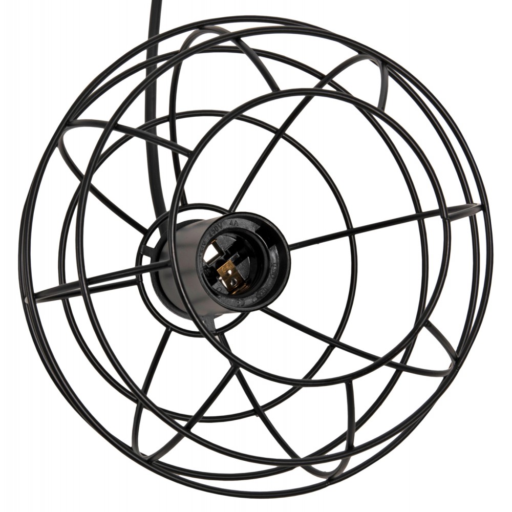 Φωτιστικό οροφής μονόφωτο από μέταλλο σε χρώμα μαύρο Φ16x124