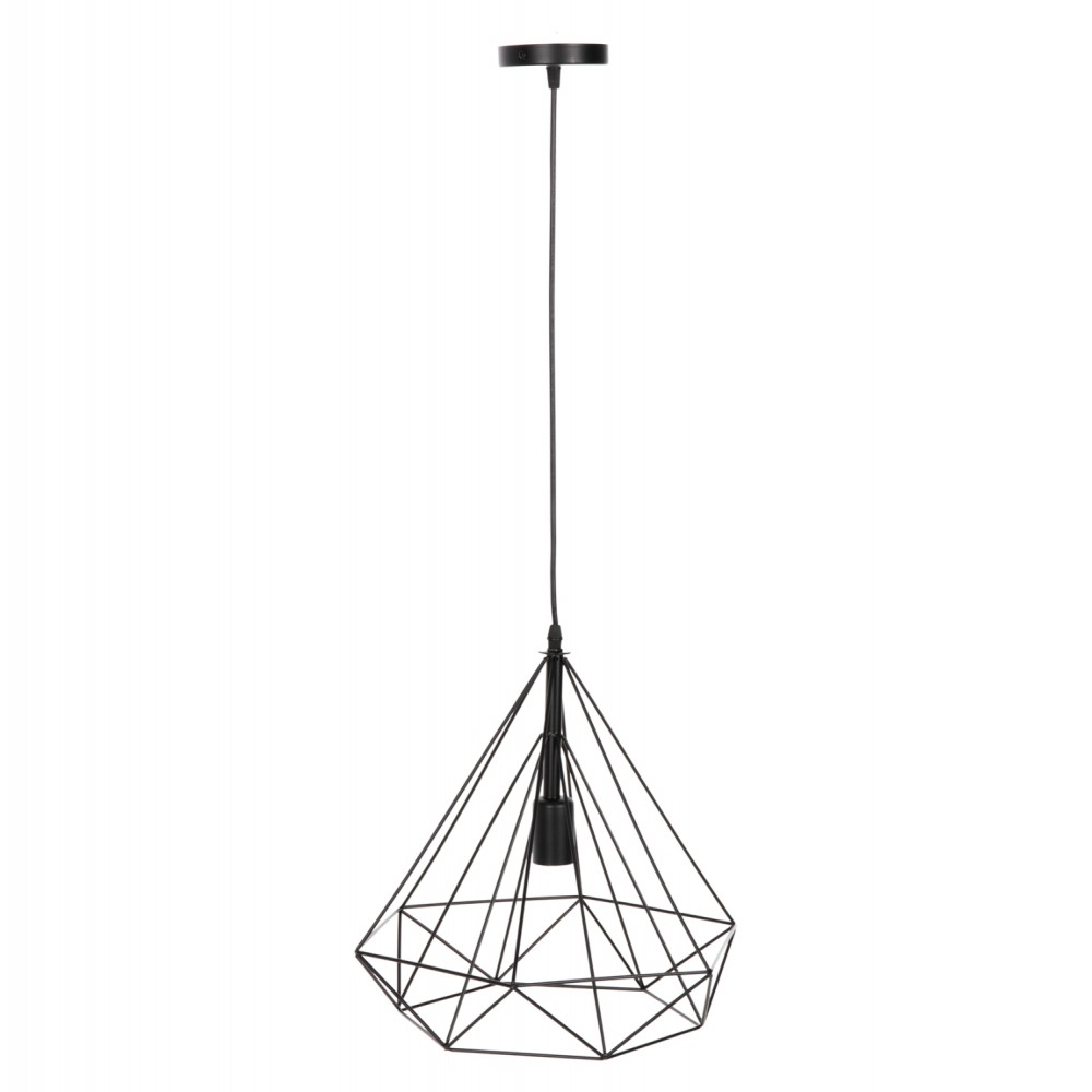 Φωτιστικό οροφής μονόφωτο από μέταλλο σε χρώμα μαύρο 25x22x123