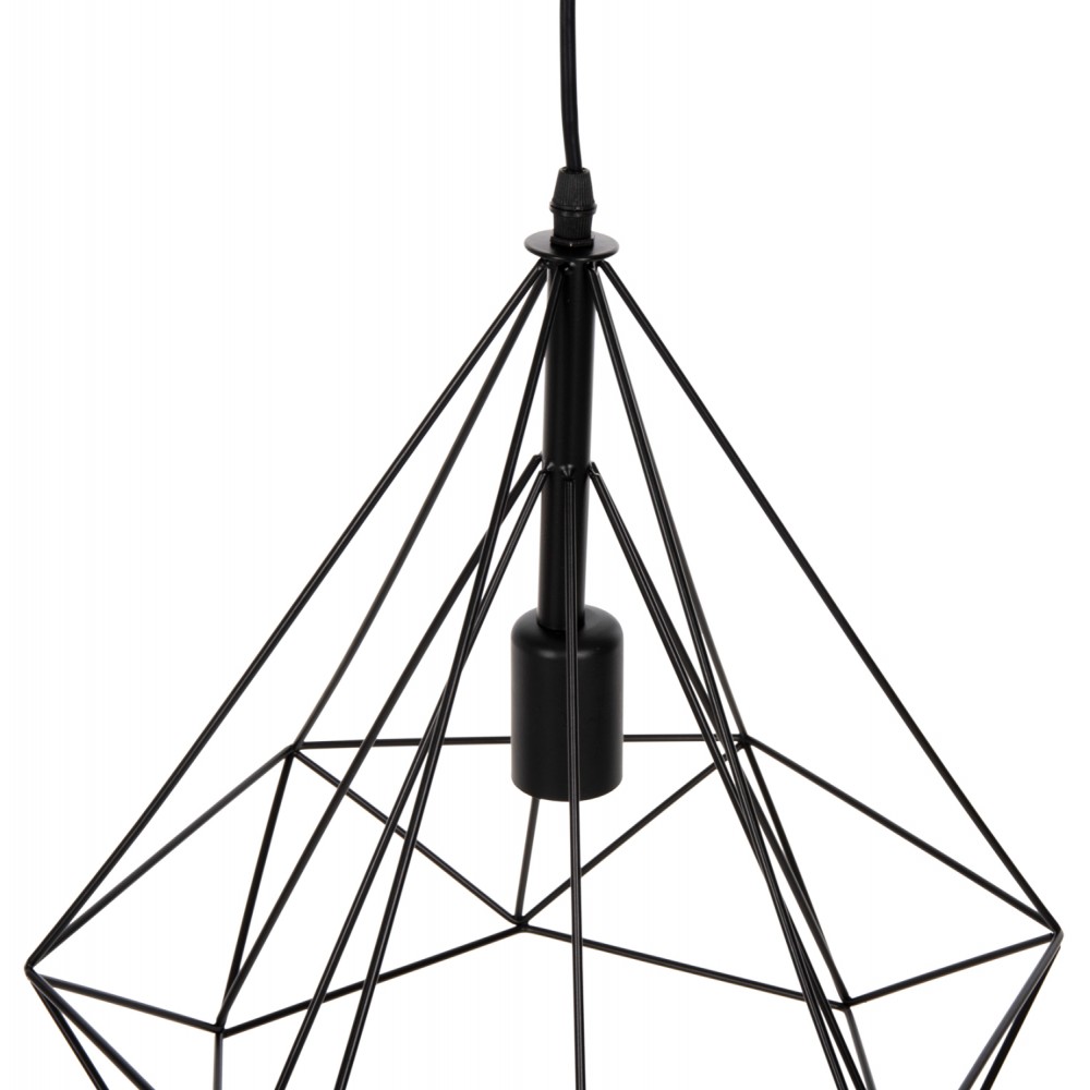 Φωτιστικό οροφής μονόφωτο από μέταλλο σε χρώμα μαύρο 25x22x123