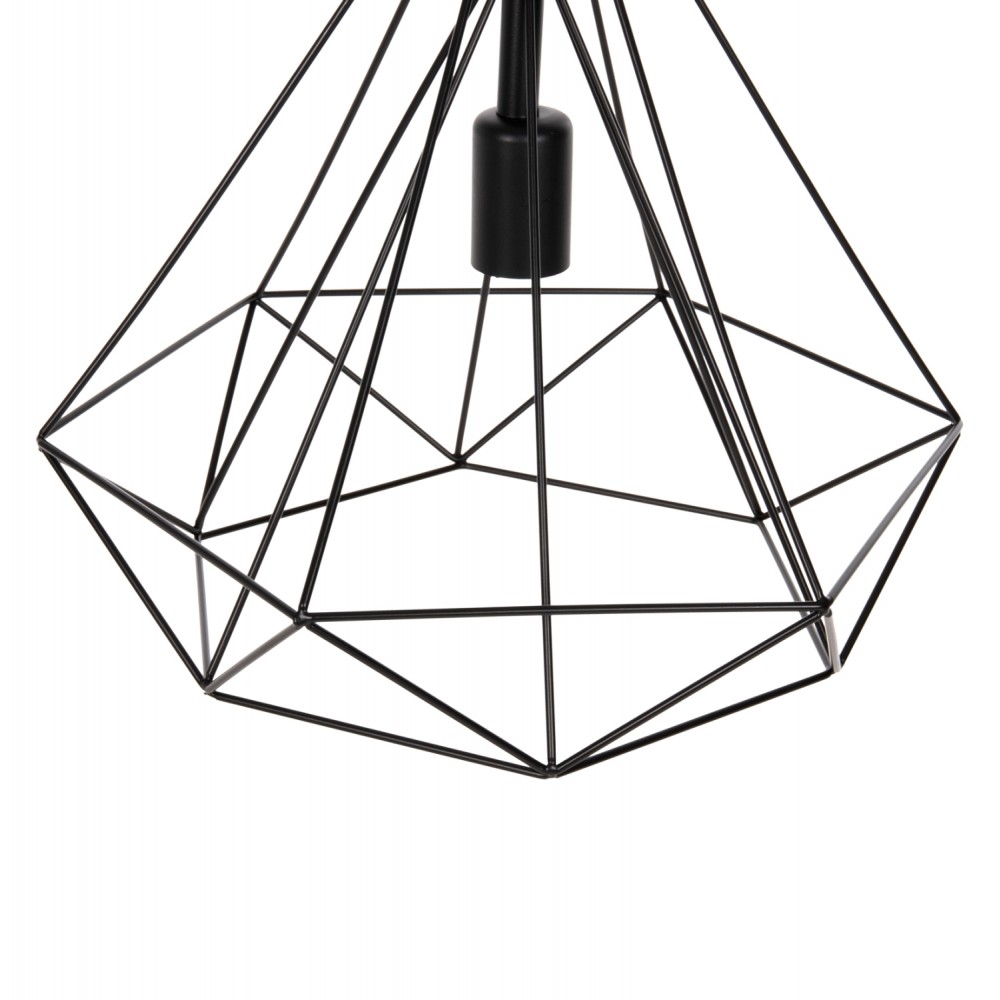 Φωτιστικό οροφής μονόφωτο από μέταλλο σε χρώμα μαύρο 25x22x123