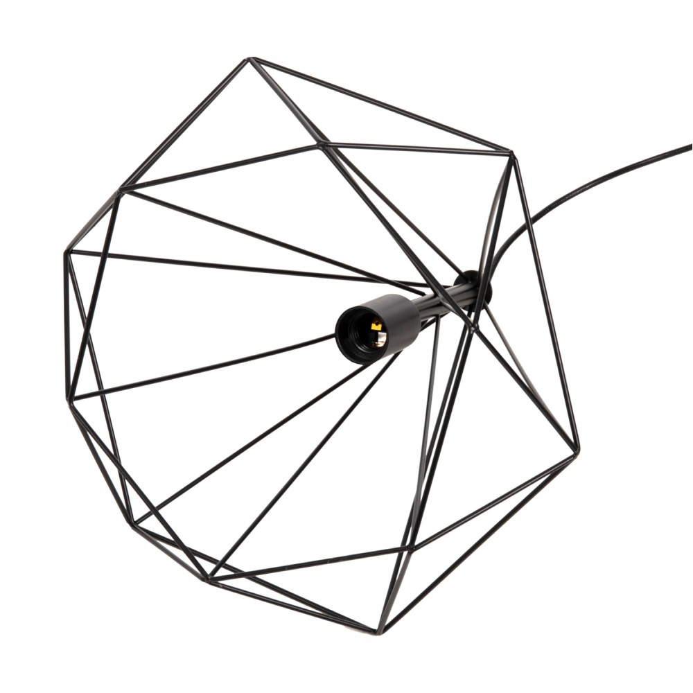 Φωτιστικό οροφής μονόφωτο από μέταλλο σε χρώμα μαύρο 25x22x123