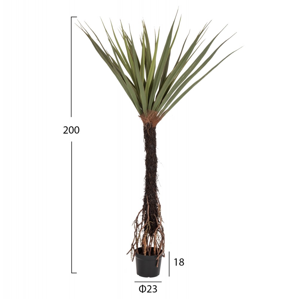 Διακοσμητικό συνθετικό φυτό "SISAL" σε γλάστρα 200Υ