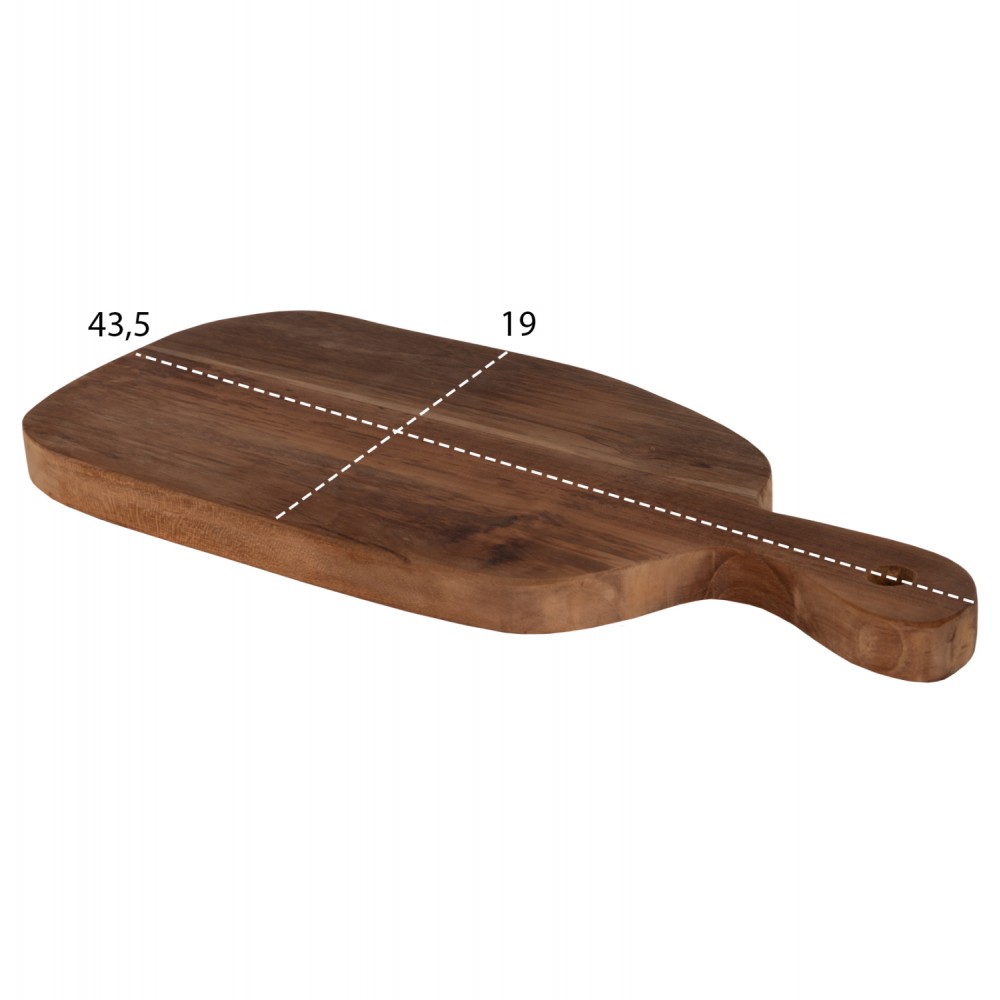 Ξύλο κοπής από ξύλο σε φυσικό χρώμα 19x43,5x2