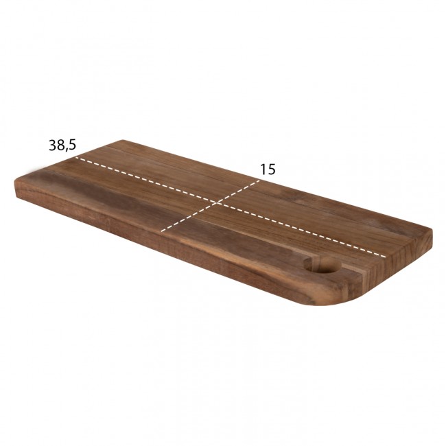 Ξύλο κοπής από ξύλο σε φυσικό χρώμα 15x38,5x2