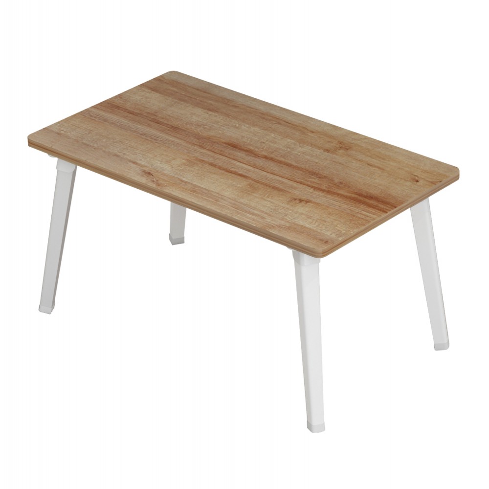 Βοηθητικό τραπέζι "BRITTA" πτυσσόμενο σε χρώμα φυσικό/λευκό 60x34x29