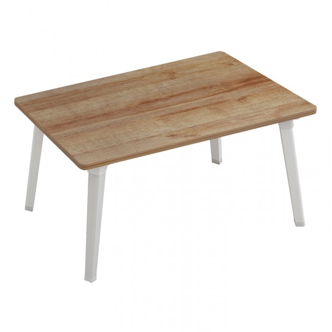 Βοηθητικό τραπέζι "BRITTA" πτυσσόμενο σε χρώμα φυσικό/λευκό 60x34x29
