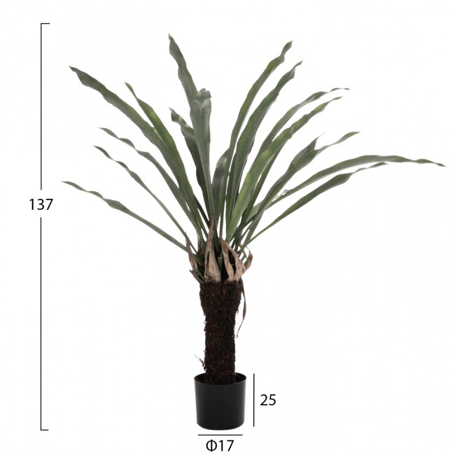 Διακοσμητικό συνθετικό φυτό "ΑΣΠΛΕΝΙΟ" σε γλάστρα 137Υ