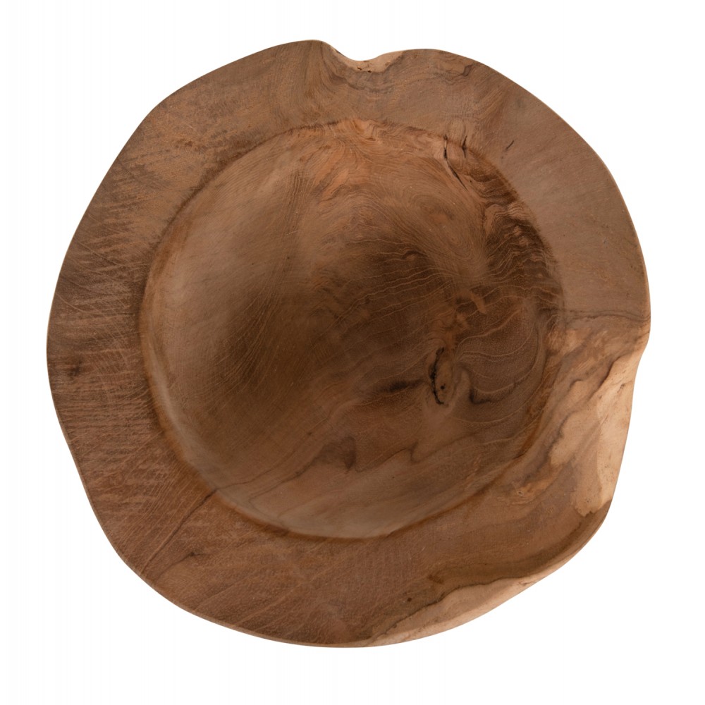 Διακοσμητικό μπόλ "YOKI" από ξύλο σε χρώμα φυσικό Φ19x6,5