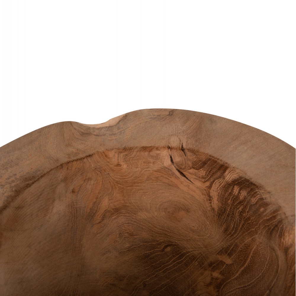 Διακοσμητικό μπόλ "YOKI" από ξύλο σε χρώμα φυσικό Φ19x6,5