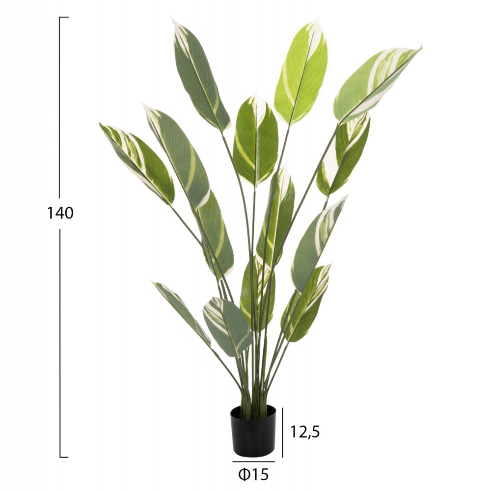 Διακοσμητικό συνθετικό φυτό "CALATHEA" σε γλάστρα 140Υ