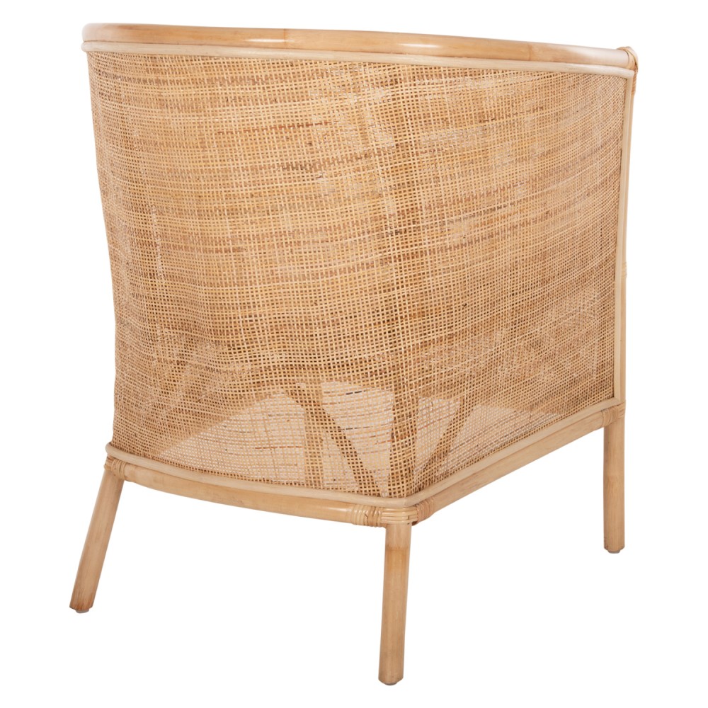 Πολυθρόνα "APRON" από ραττάν σε φυσικό/λευκό χρώμα 75x70x85