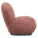Πολυθρόνα "BEANY" από ύφασμα μπουκλέ σε χρώμα ροζ 85x82x77