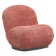 Πολυθρόνα "BEANY" από ύφασμα μπουκλέ σε χρώμα ροζ 85x82x77