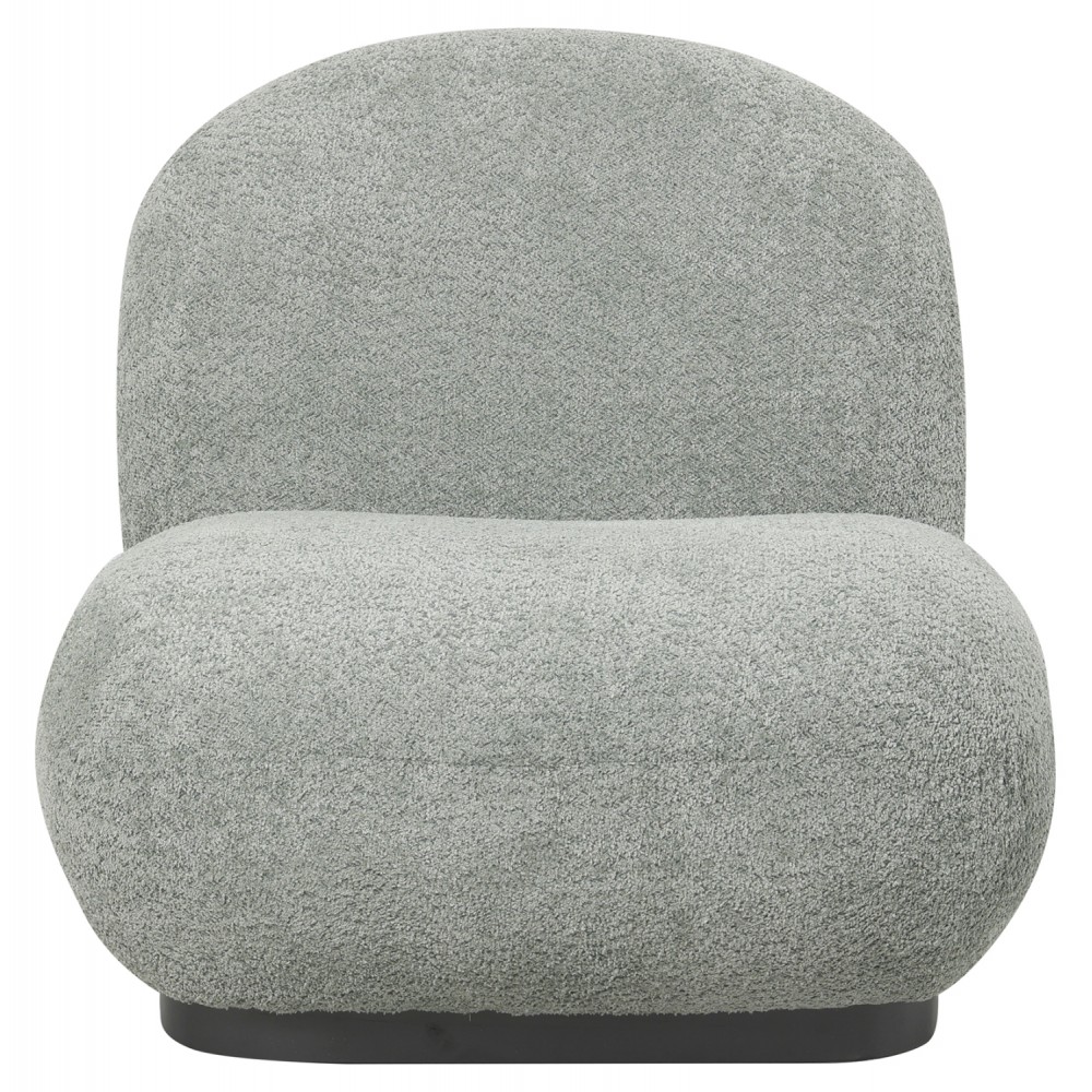 Πολυθρόνα "BEANY" από ύφασμα μπουκλέ σε χρώμα φυστκί 85x82x77