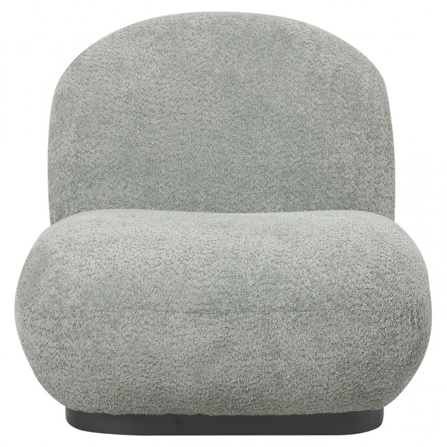 Πολυθρόνα "BEANY" από ύφασμα μπουκλέ σε χρώμα φυστκί 85x82x77