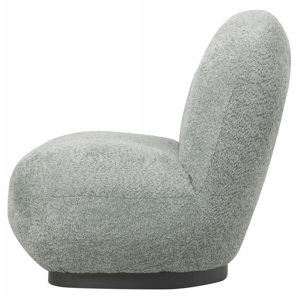 Πολυθρόνα "BEANY" από ύφασμα μπουκλέ σε χρώμα φυστκί 85x82x77