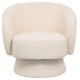 Πολυθρόνα "KARLEN" από ύφασμα μπουκλέ σε χρώμα εκρού 78x81x77
