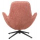 Πολυθρόνα περιστρεφόμενη "BRYNN" από ύφασμα μπουκλέ σε χρώμα ροζ 86x76x87