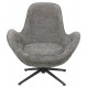 Πολυθρόνα περιστρεφόμενη "BRYNN" από ύφασμα μπουκλέ σε χρώμα γκρι 86x76x87