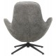 Πολυθρόνα περιστρεφόμενη "BRYNN" από ύφασμα μπουκλέ σε χρώμα γκρι 86x76x87