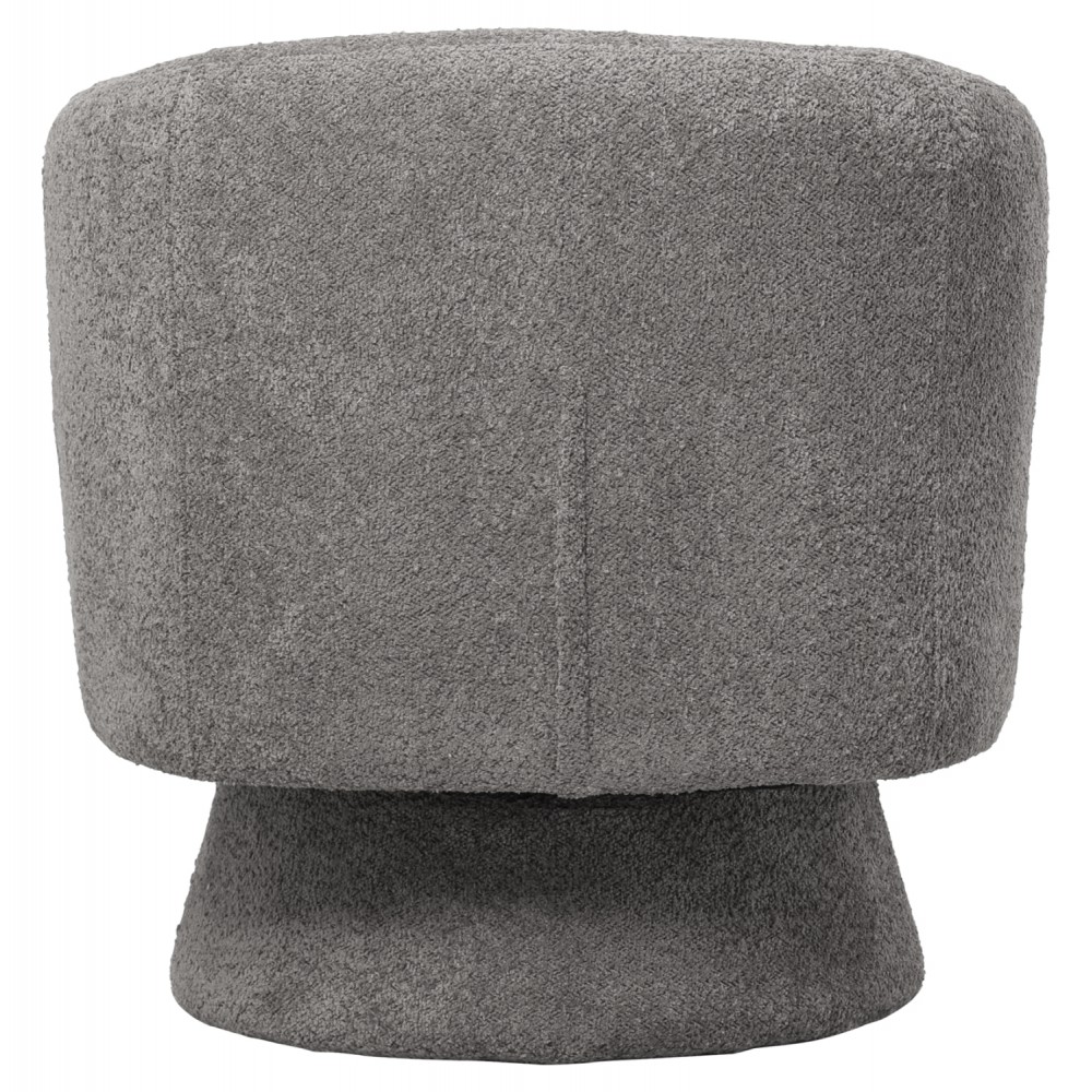 Πολυθρόνα "KARLEN" από ύφασμα μπουκλέ σε χρώμα γκρι 78x81x77