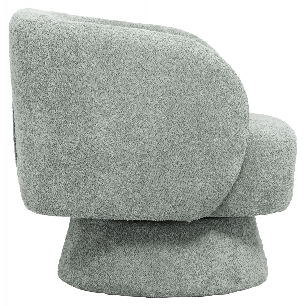 Πολυθρόνα "KARLEN" από ύφασμα μπουκλέ σε χρώμα φυστικί 78x81x77