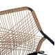 Πολυθρόνα "TROTTER" από αλουμίνιο/wicker σε γκρι/μπεζ χρώμα 56x60x85