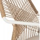 Πολυθρόνα "TROTTER" από αλουμίνιο/wicker σε λευκό/μπεζ χρώμα 56x60x85