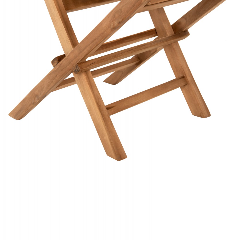 Σετ εξωτερικού χώρου "KENDALL" 5τμχ από ξύλο σε φυσικό χρώμα 120x120x75