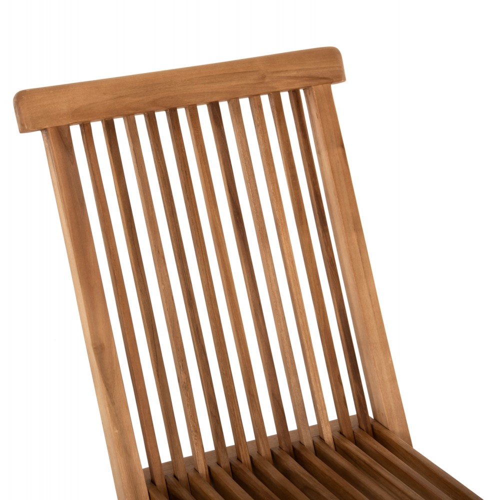 Σετ εξωτερικού χώρου "KENDALL" 3τμχ από ξύλο σε φυσικό χρώμα 80x80x75