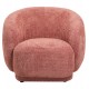 Πολυθρόνα "KARPEN" από ύφασμα μπουκλέ σε χρώμα ροζ 93x87x78