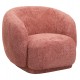 Πολυθρόνα "KARPEN" από ύφασμα μπουκλέ σε χρώμα ροζ 93x87x78