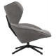 Πολυθρόνα περιστρεφόμενη "BRYLL" από ύφασμα μπουκλέ σε χρώμα γκρι 86x90x97