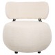 Πολυθρόνα "KARSEN" από ύφασμα μπουκλέ σε χρώμα εκρού 79x78,5x76