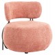 Πολυθρόνα "KARSEN" από ύφασμα μπουκλέ σε χρώμα ροζ 79x78,5x76