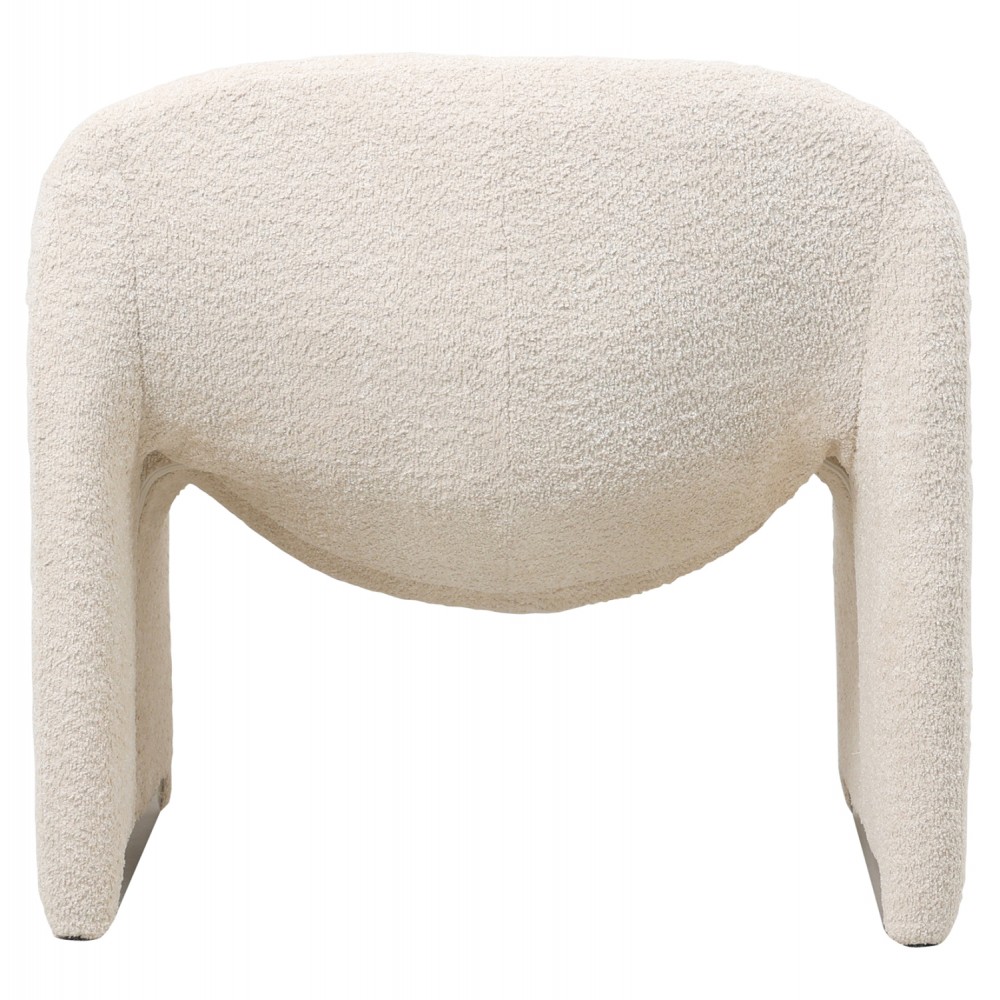 Πολυθρόνα "SPINER" από ύφασμα μπουκλέ σε χρώμα εκρού 81x64x74