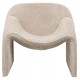 Πολυθρόνα "SPINER" από ύφασμα μπουκλέ σε χρώμα μπεζ 81x64x74