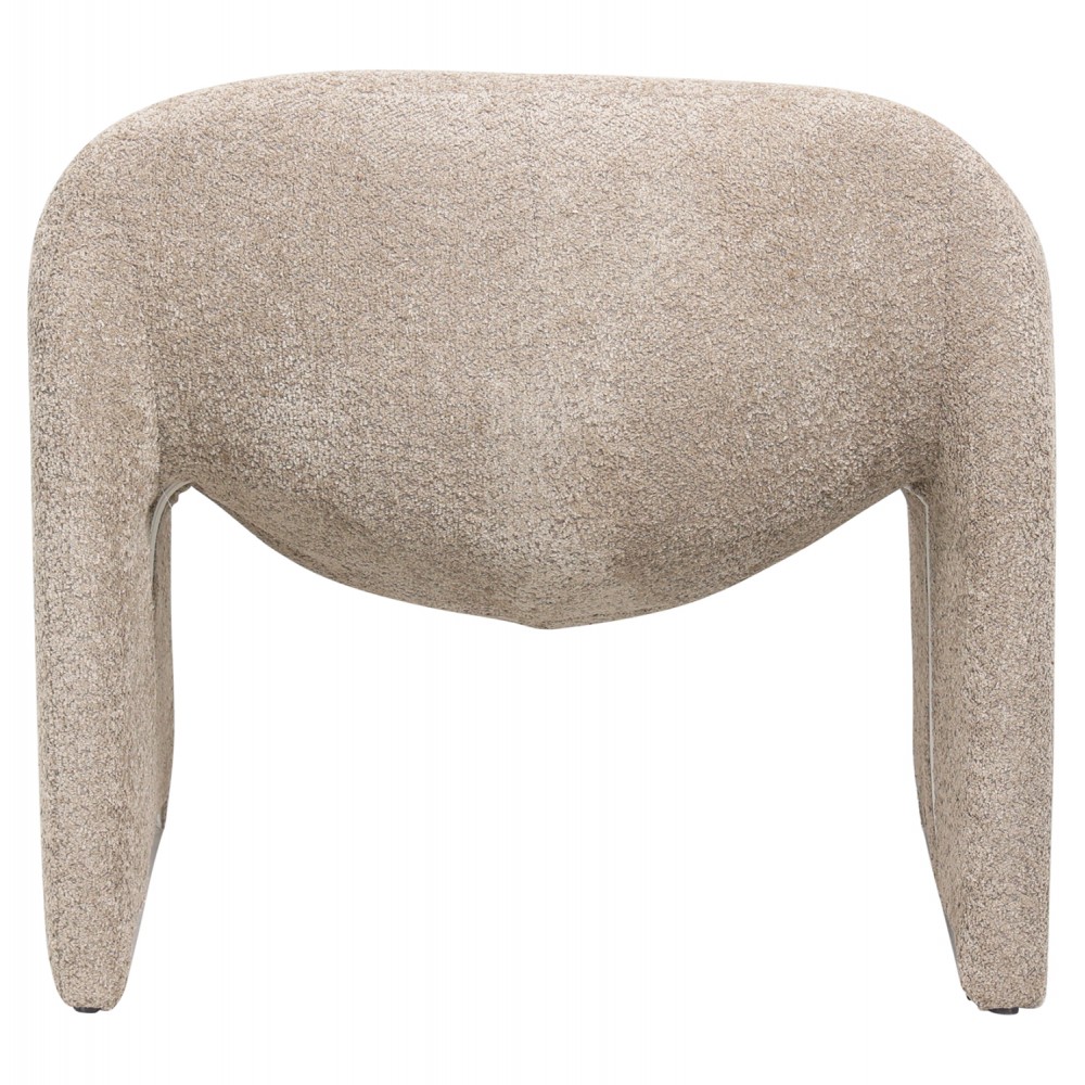 Πολυθρόνα "SPINER" από ύφασμα μπουκλέ σε χρώμα μπεζ 81x64x74
