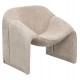 Πολυθρόνα "SPINER" από ύφασμα μπουκλέ σε χρώμα μπεζ 81x64x74