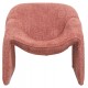 Πολυθρόνα "SPINER" από ύφασμα μπουκλέ σε χρώμα ροζ 81x64x74
