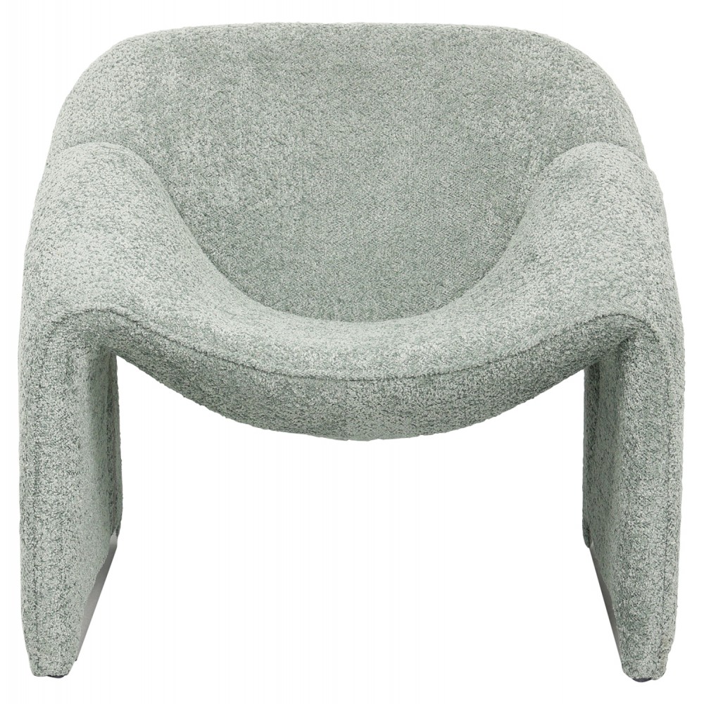 Πολυθρόνα "SPINER" από ύφασμα μπουκλέ σε χρώμα φυστικί 81x64x74