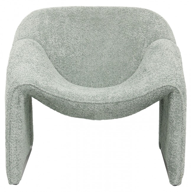 Πολυθρόνα "SPINER" από ύφασμα μπουκλέ σε χρώμα φυστικί 81x64x74