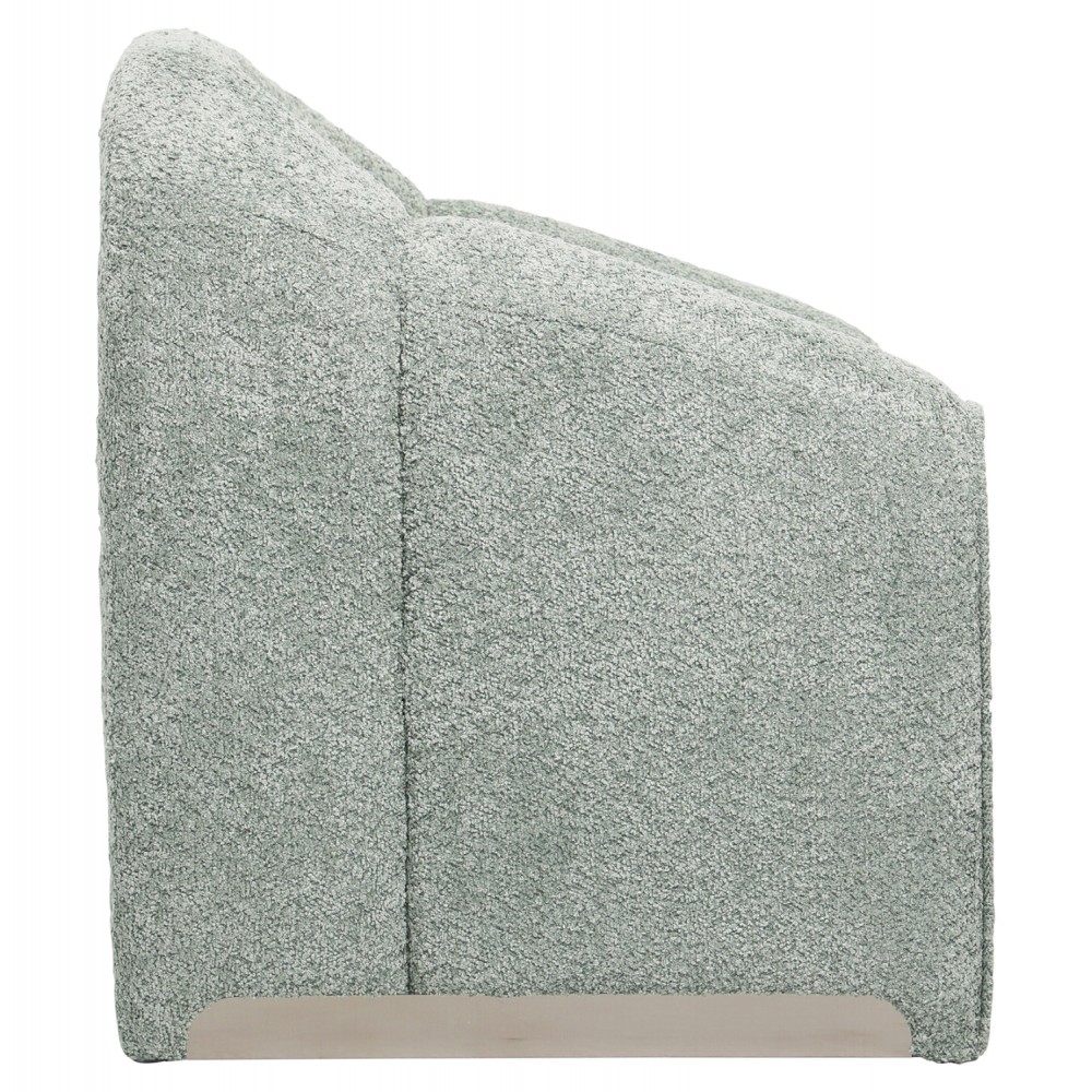 Πολυθρόνα "SPINER" από ύφασμα μπουκλέ σε χρώμα φυστικί 81x64x74