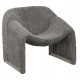 Πολυθρόνα "SPINER" από ύφασμα μπουκλέ σε χρώμα γκρι 81x64x74