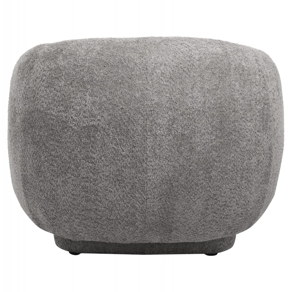 Πολυθρόνα "KARPEN" από ύφασμα μπουκλέ σε χρώμα γκρι 93x87x78