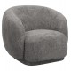 Πολυθρόνα "KARPEN" από ύφασμα μπουκλέ σε χρώμα γκρι 93x87x78