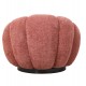 Πολυθρόνα περιστρεφόμενη "GRYMM" από ύφασμα μπουκλέ σε χρώμα ροζ 90x93x65