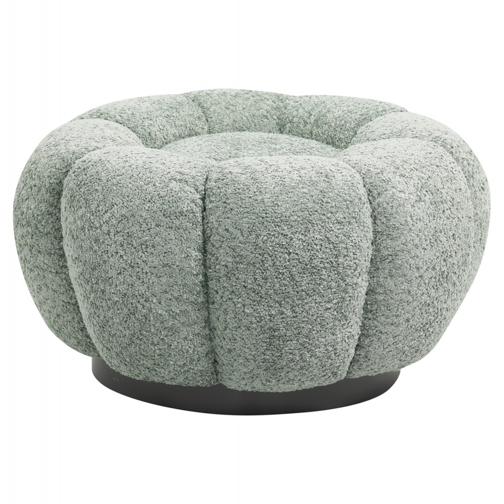 Σκαμπό "KRIPP" από ύφασμα μπουκλέ σε χρώμα φυστικί Φ60x31