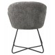 Πολυθρόνα "HARNIS" από ύφασμα μπουκλέ/μέταλλο σε χρώμα γκρι/μαύρο 82x62x72