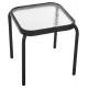 Τραπέζι βοηθητικό εξωτερικού χώρου "DIDO" από μέταλλο/γυαλί σε ανθρακί χρώμα 41x41x43